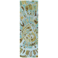BRUSHSTROKES COLLECTION Teal Soft Area Rug