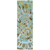 BRUSHSTROKES COLLECTION Teal Soft Area Rug
