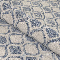 Terasia Geometric Sea Wool Soft Area Rug