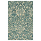 Paisley Floral Indoor/ Outdoor Area Rug - Blue, Green, Red