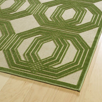 Trellis Indoor/ Outdoor Area Rug - Navy, Gold, Green