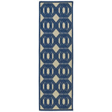 Trellis Indoor/ Outdoor Area Rug - Navy, Gold, Green