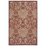 Paisley Floral Indoor/ Outdoor Area Rug - Blue, Green, Red