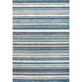 Duxbury Modern Stripes Blue Area Soft Rug