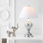 Juliette 27" Mirrored LED Table Lamp, Silver/Chrome