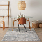 Jonathan Collection - Blue Ivory Abstract Soft Area Rug