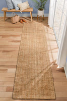 Boucle Hand-Woven Jute Rug Farmhouse Solid Pattern Natural Chunky-Textured Rug