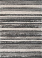 Contemporary Stripes Grey Soft Area Rug