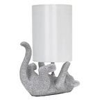 Lalia Home 12.6" Diamond Studded Rhinestone Look Kitty Cat Feline Kids Desk Nightstand