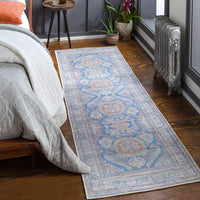Triple Medallion Printed Machine Washable Area Soft Rug