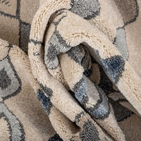 Bohemian Vintage Tribal Diamond Blue Soft Area Rug