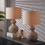 Maxax 24" Bedside Brown Table Lamp Set (Set Of 2) (Set of 2)