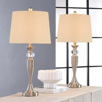 Maxax 27'' Nickel Table Lamp Set (Set of 2)