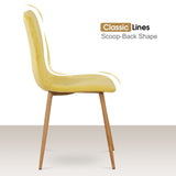 Ivinta Modern Dining Chair, Mid Century Upholstered Armless Chair for Living Dining Room