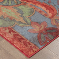 Home Boho Bright Soft Area Rug Red/Blue