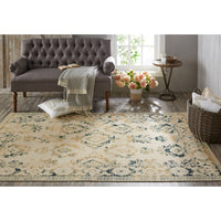 Home Bheri Woven Vintage Soft Area Rug - Cream/Orange and Cream/Teal