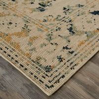 Home Bheri Woven Vintage Soft Area Rug - Cream/Orange and Cream/Teal