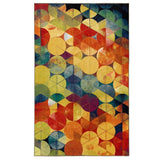 Home Full Circle Area Rug  Red/Yellow