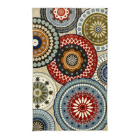 Home Suzani Blue Area Rug  Cream/Blue