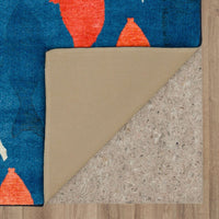 Home Coastal Catch Soft Area Rug Blue/Orange