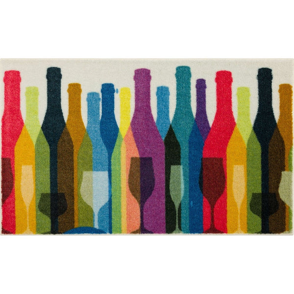 Home Colorful Bottles Kitchen Mat Scatter Rug