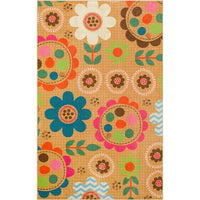 Home Floral Critters Kids Soft Area Rug Cream/Pink/Blue