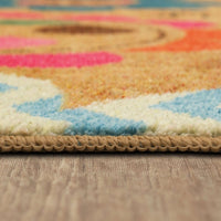 Home Floral Critters Kids Soft Area Rug Cream/Pink/Blue