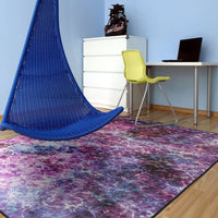 Home Fractal Abstract Soft  Area Rug  Purple