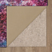 Home Fractal Abstract Soft  Area Rug  Purple