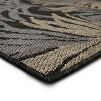 v Home Kennedee Gray Tropical Floral Indoor/Outdoor Area Rug Gray, Taupe, Charcoal