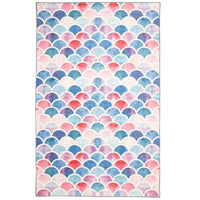 Home Mermaid Scales Geometric Tile Area Rug