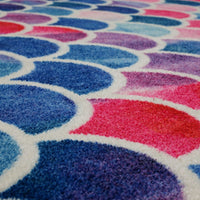Home Mermaid Scales Geometric Tile Area Rug
