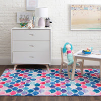 Home Mermaid Scales Geometric Tile Area Rug