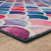 Home Mermaid Scales Geometric Tile Area Rug