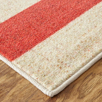 Home Sailor Stripe Soft Area Rug Red/Navy