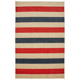 Home Sailor Stripe Area Rug  Red/Navy