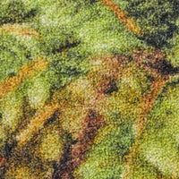 Home Tropical Verde Palm Border Soft Area Rug