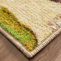 Home Spiced Beauties Floral Soft Area Rug Beige/Green/Teal