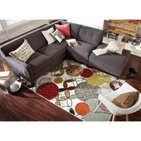 Kaleidoscope Abstract Medallion Printed Area Rug Multi-color