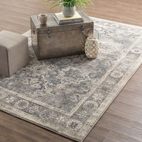Home Fair Point Woven Area Rug Grey