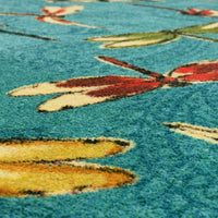 Home Summer Dragonflies Nature Soft Area Rug Aqua