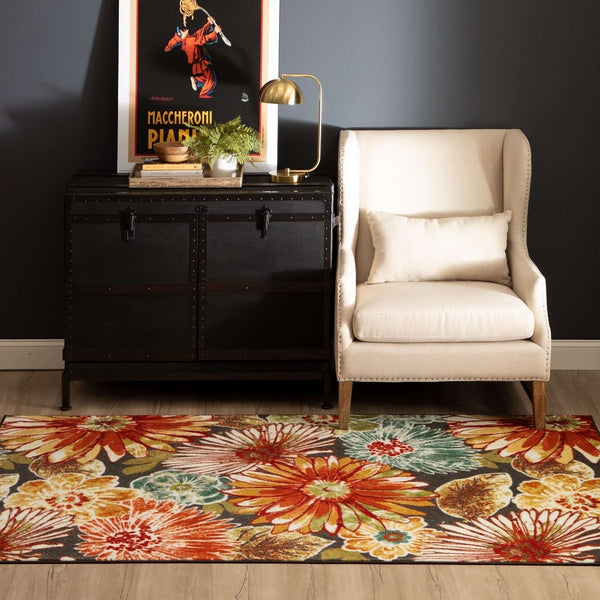 New Wave Charm Floral Multi Soft Area Rug