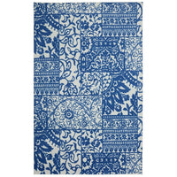 Prismatic Brocade Soft Area Rug Blue
