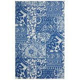 Prismatic Brocade Soft Area Rug Blue