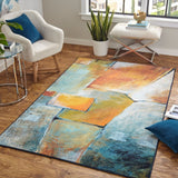 Home Painted Blocks Soft Area Rug