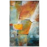 Home Painted Blocks Soft Area Rug