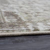 Home Bordered Floral Rocco Soft Pink/Green, Tan and Grey/Blue Area Rug