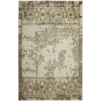 Home Bordered Floral Rocco Soft Pink/Green, Tan and Grey/Blue Area Rug