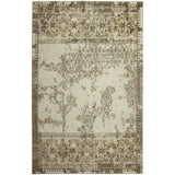 Home Bordered Floral Rocco Soft Pink/Green, Tan and Grey/Blue Area Rug