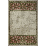Home Bordered Floral Rocco Soft Pink/Green, Tan and Grey/Blue Area Rug